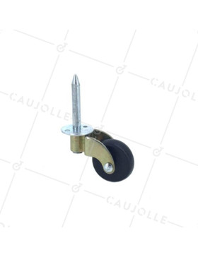 ROULETTE D’AMEUBLEMENT DIAMÈTRE 30 MM CHARGE 20 KG À  FIXER AU MARTEAU POUR TROU DE 6 MM • Caujolle
