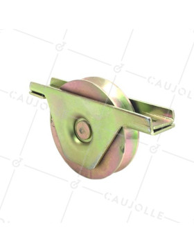 EMBEDDED DOOR ROLLER WHEEL ASSEMBLY DIAMETER 100 MM FOR TRIANGULAR UNIVERSAL RAIL MAX LOAD 370 KG • Caujolle
