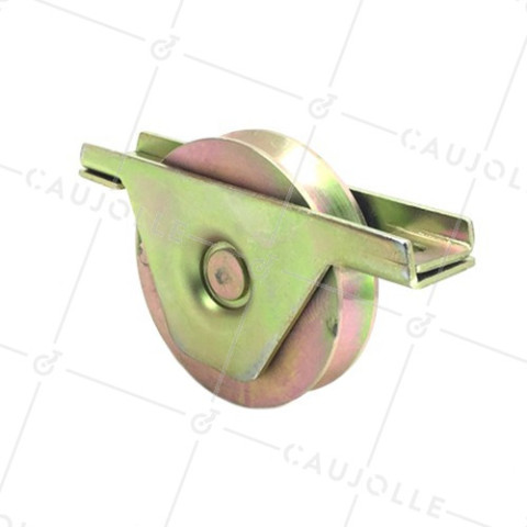 ROUE DE PORTAIL À ENCASTRER DIAMÈTRE 100 MM POUR RAIL TRIANGULAIRE UNIVERSEL CHARGE 370 KG - MTSPE GV100 • Caujolle