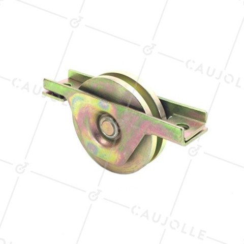 EMBEDDED DOOR ROLLER WHEEL ASSEMBLY SQUARE GROOVE DIAMETER 80 MM FOR 8 MM RAIL MAX LOAD 200 KG • Caujolle