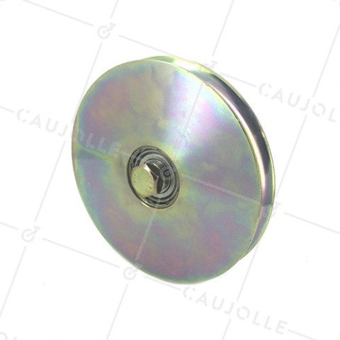 ROUE DE PORTAIL COULISSANT À GORGE RONDE ÉTROITE DIAMÈTRE 160 MM POUR RAIL ROND DE 16 MM CHARGE 550 KG AXE 14 MM - GAGR160E • Caujolle