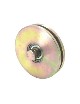 GALET DE PORTAIL ÉTROIT À GORGE CARRÉE DE 8 MM ET DIAMÈTRE 120 MM