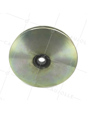 LARGE GROOVED DOOR ROLLER SQUARE 160 MM DIAMETER