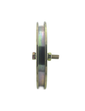 LARGE GROOVED DOOR ROLLER SQUARE 160 MM DIAMETER