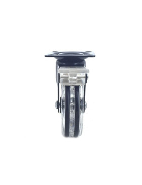 Transparent black designer castor wheel 75 mm diameter swivel plate with brake 4
