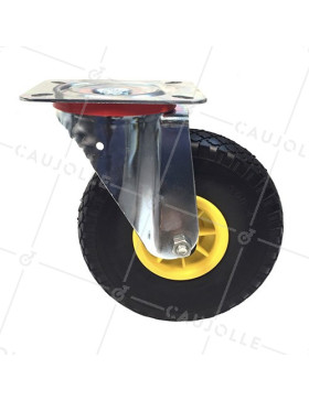 ROULETTE PNEUMATIQUE PIVOTANTE DIAMÈTRE 260