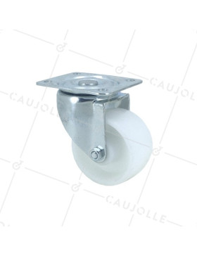 ROULETTE DE MANUTENTION POLYPROPYLÈNE DIAMÈTRE 65MM CHARGE 50KG -S2P65 • Caujolle