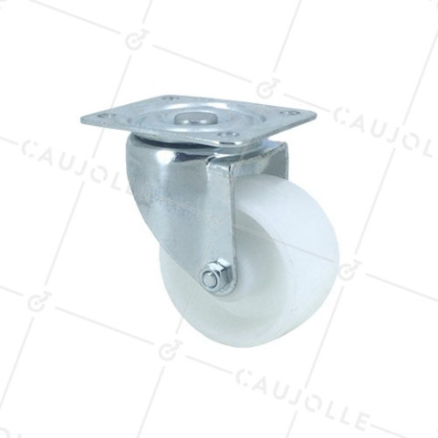 ROULETTE DE MANUTENTION POLYPROPYLÈNE DIAMÈTRE 65MM CHARGE 50KG -S2P65 • Caujolle