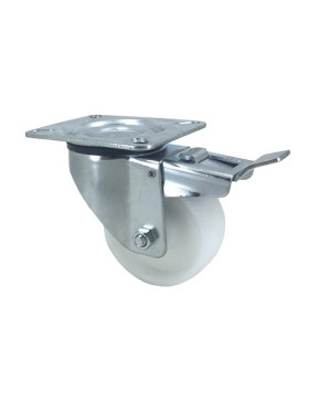 Industrial castor wheel with brake in polypropylene 80 mm diameter 1
