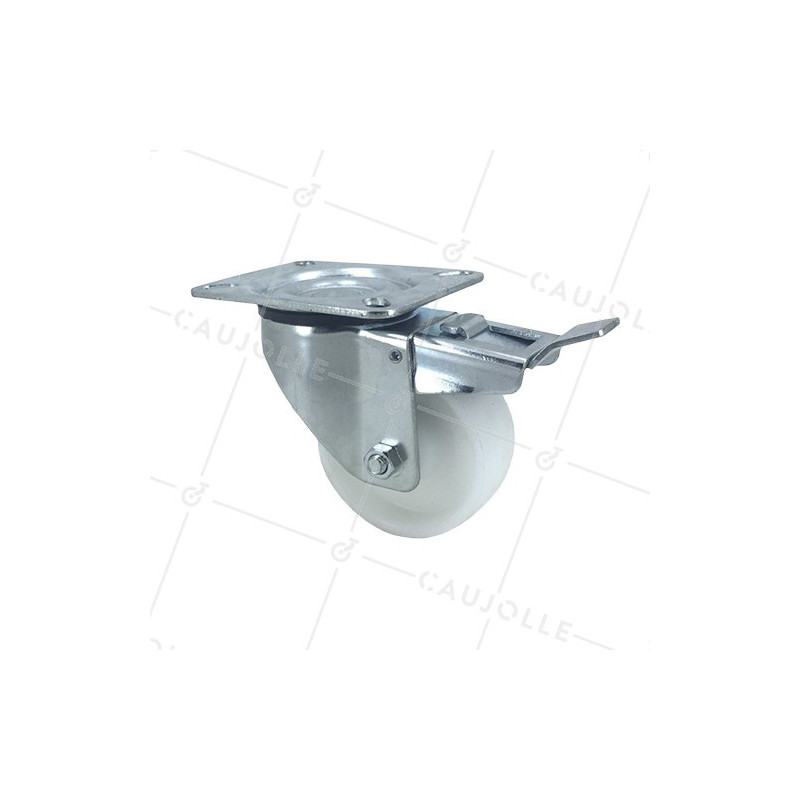 Industrial castor wheel with brake in polypropylene 80 mm diameter 1