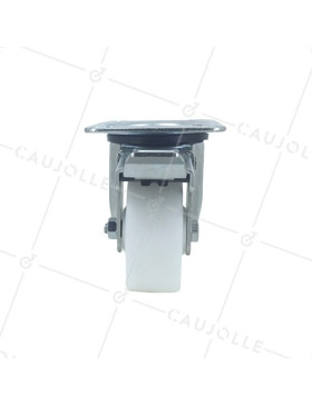 Industrial castor wheel with brake in polypropylene 80 mm diameter 4