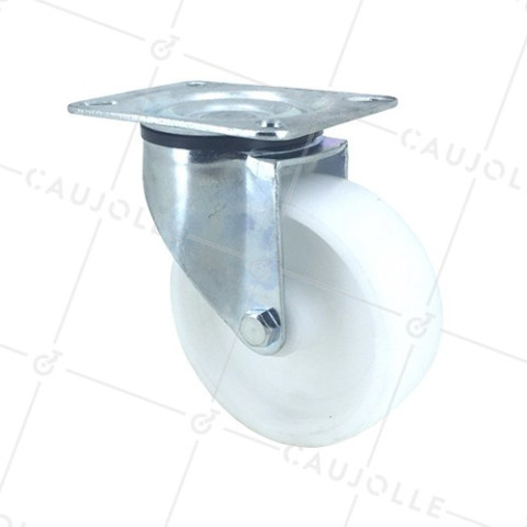 POLYPROPYLENE INDUSTRIAL CASTOR WHEEL WITH PLATE S2P 100 MM DIAMETER  • Caujolle