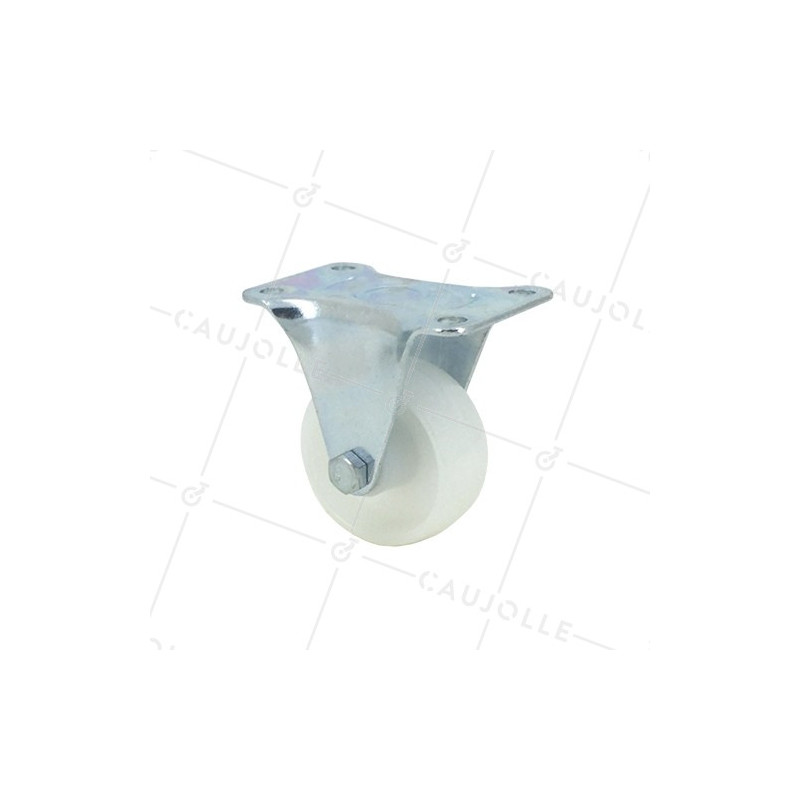 Industrial fixed-position castor wheel in nylon 50 mm diameter 1