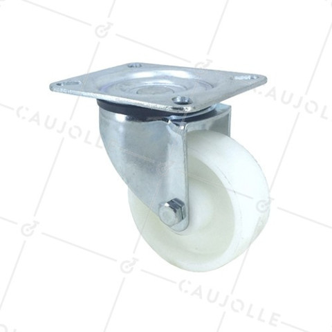 POLYPROPYLENE INDUSTRIAL CASTOR WHEEL WITH PLATE S2P 80 MM DIAMETER  • Caujolle