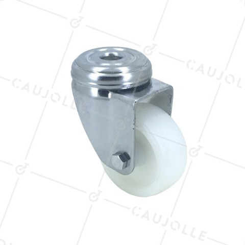 NYLON INDUSTRIAL CASTOR WHEEL WITH EYE S06N 50 MM DIAMETER  • Caujolle