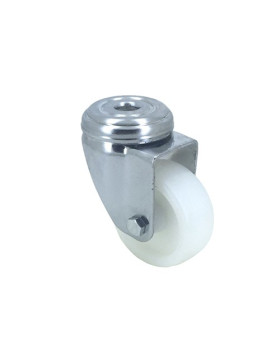 Industrial castor wheel in nylon with eye, 50 mm diameter 1