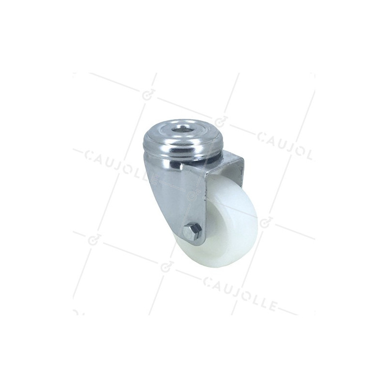 Industrial castor wheel in nylon with eye, 50 mm diameter 1