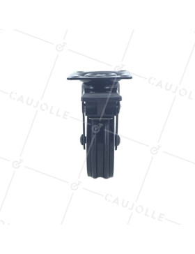 ROULETTE DESIGN EN ALUMINIUM NOIR BROSSÉ À FREIN DIAMÈTRE 75MM CHARGE 45KG - BLACKSTYL75PAF