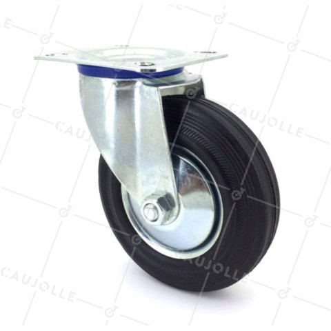 Roulette caoutchouc S2C 125L • Caujolle