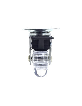 TRANSPARENT PIVOTING BRAKED CASTOR DIAMETER 60MM S140 