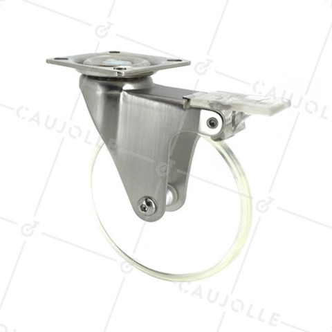 DESIGNER CASTOR WHEEL WITH BRAKE LOOP 100PAF • Caujolle