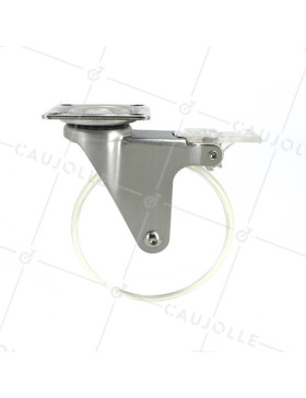 DESIGNER CASTOR WHEEL WITH BRAKE LOOP 100PAF