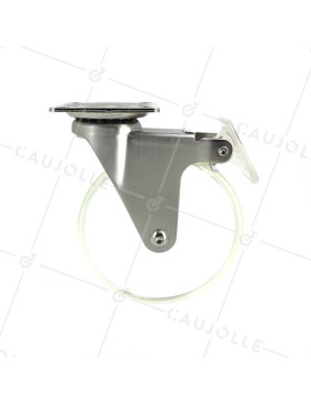 DESIGNER CASTOR WHEEL WITH BRAKE LOOP 100PAF