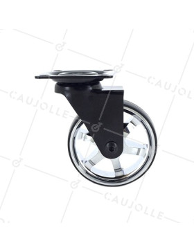 DESIGNER CASTOR WHEEL BLACK’CHROM 75P