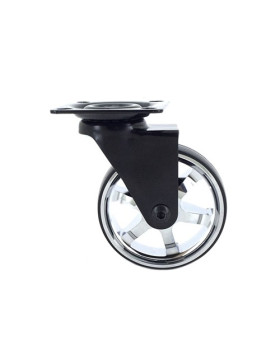 DESIGNER CASTOR WHEEL BLACK’CHROM 75P