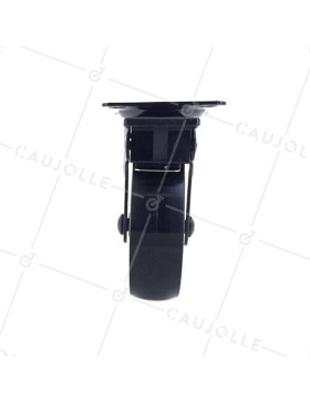 DESIGNER CASTOR WHEEL WITH BRAKE BLACK’CHROM 75PAF