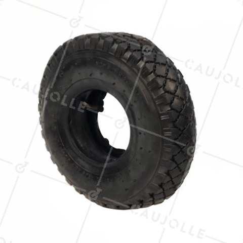 TREAD TYRE + AIR CHAMBER FOR TROLLEY 260 MM DIAMETER (3.00-4) • Caujolle