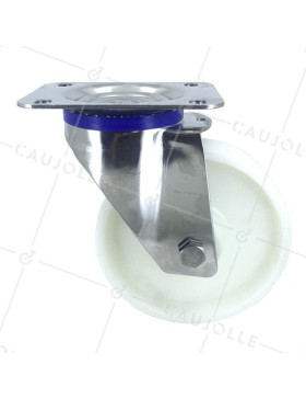 STAINLESS STEEL swivel castor wheel 150 mm diameter nylon 2