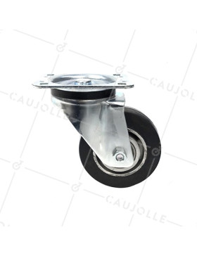 INDUSTRIAL USAGE CASTOR WHEEL REINFORCED RUBBER S76AS 125 MM DIAMETER 