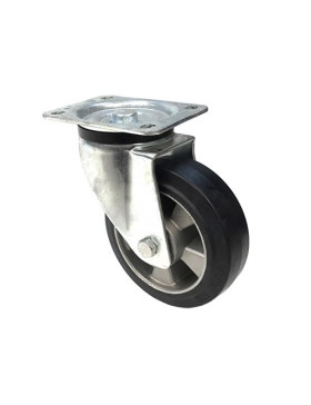 INDUSTRIAL USAGE CASTOR WHEEL REINFORCED RUBBER S76AS 160 MM DIAMETER 
