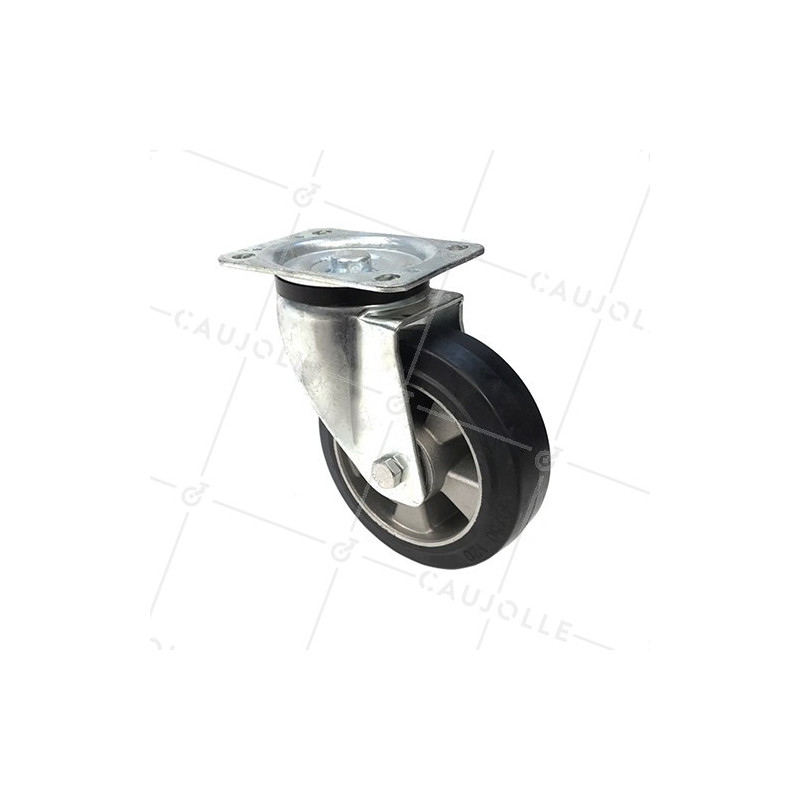 INDUSTRIAL USAGE CASTOR WHEEL REINFORCED RUBBER S76AS 160 MM DIAMETER 