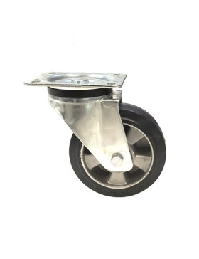 INDUSTRIAL USAGE CASTOR WHEEL REINFORCED RUBBER S76AS 160 MM DIAMETER 