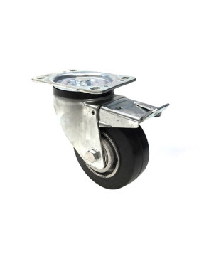 ROULETTE EN CAOUTCHOUC SOUPLE DIAMÈTRE 125MM CHARGE 280 KG - S76AS 125AF