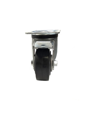 INDUSTRIAL USAGE CASTOR WHEEL REINFORCED RUBBER WITH BRAKE S76AS 125 MM DIAMETER 