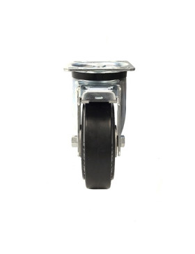 INDUSTRIAL USAGE CASTOR WHEEL REINFORCED RUBBER WITH BRAKE S76AS 160 MM DIAMETER 