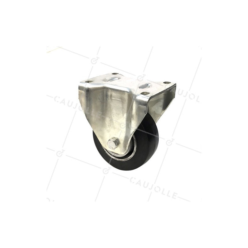 INDUSTRIAL USAGE CASTOR WHEEL REINFORCED RUBBER S77AS 125 MM DIAMETER 