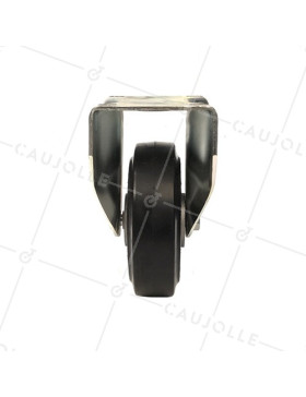 ROULETTE FIXE EN CAOUTCHOUC SOUPLE DIAMÈTRE 160MM CHARGE 300 KG - S77AS 160