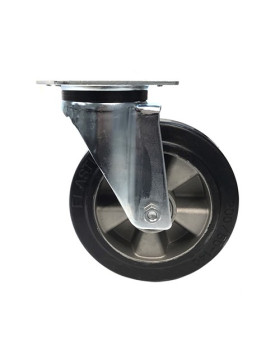 ROULETTE PIVOTANTE EN CAOUTCHOUC SOUPLE DIAMÈTRE 200MM CHARGE 400KG - S76AS 200