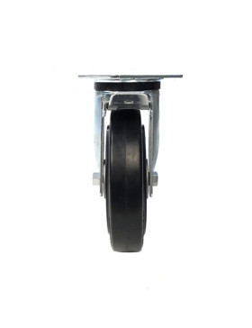INDUSTRIAL USAGE CASTOR WHEEL REINFORCED RUBBER WITH BRAKE S76AS 200 MM DIAMETER 