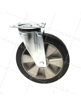 INDUSTRIAL USAGE CASTOR WHEEL REINFORCED RUBBER S76AS 250 MM DIAMETER 