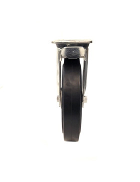 INDUSTRIAL USAGE CASTOR WHEEL REINFORCED RUBBER WITH BRAKE S76AS 250 MM DIAMETER 