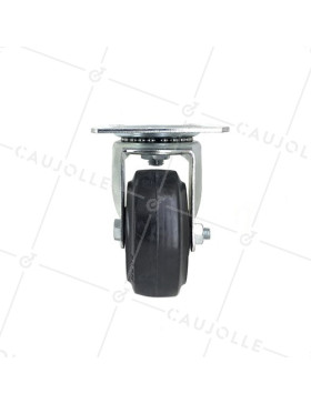 ROULETTE ELASTIQUE RÉSISTANTE À LA CHALEUR DIAMÈTRE 80 MM CHARGE 80 KG