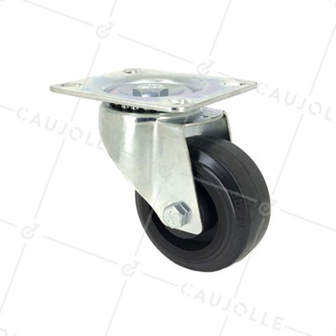 ROULETTE ELASTIQUE RÉSISTANTE À LA CHALEUR DIAMÈTRE 80 MM CHARGE 80 KG • Caujolle
