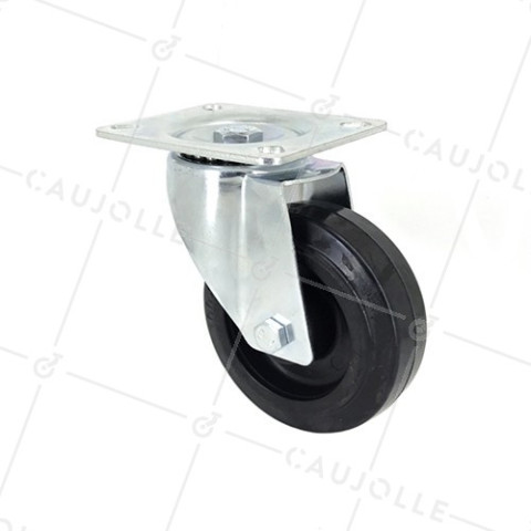 SUPPLE HIGH-TEMPERATURE CASTOR WHEEL 100 MM DIAMETER • Caujolle