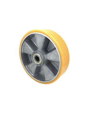 ROUE POLYURETHANE INDUSTRIELLE DIAMÈTRE 200 MM AXE 20 MM S2013