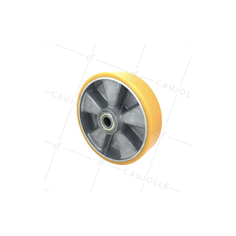 ROUE POLYURETHANE INDUSTRIELLE DIAMÈTRE 200 MM AXE 20 MM S2013